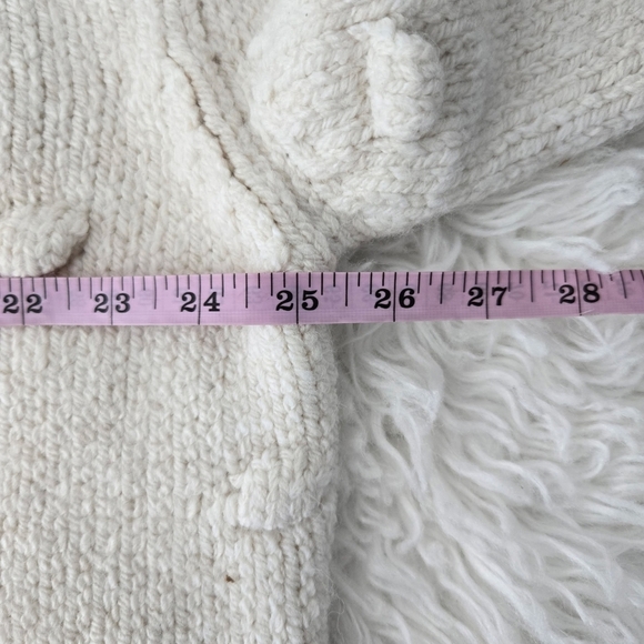 Zara Knit PomPom Sweater. Ivory. Size Small. New. - Picture 5 of 9